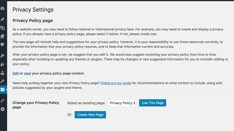 wordpress-4.9.6-privacy-settings-page
